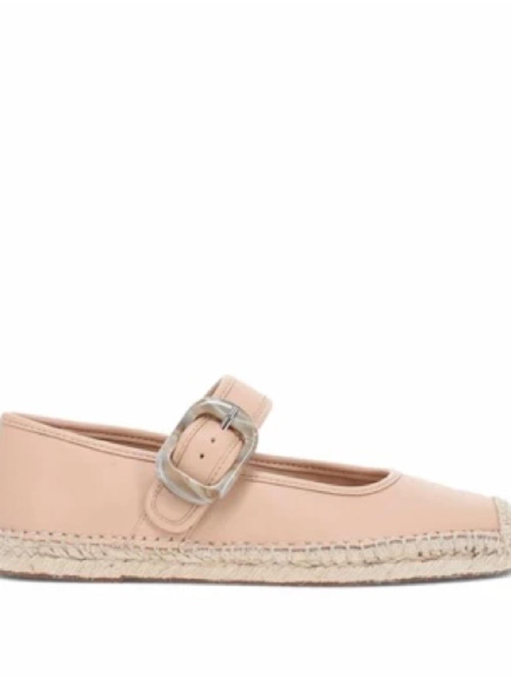 Frye & Co Jatani Mary Jane Espadrille Flat in Nude Pink